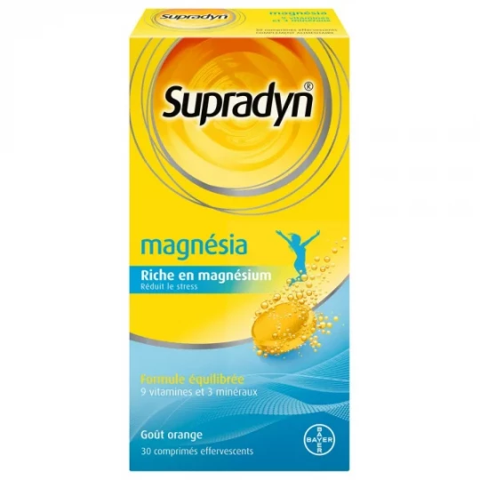 Supradyn Magnesia Vitamines, Minéraux et Magnésium Comprimés Effervescents x 30