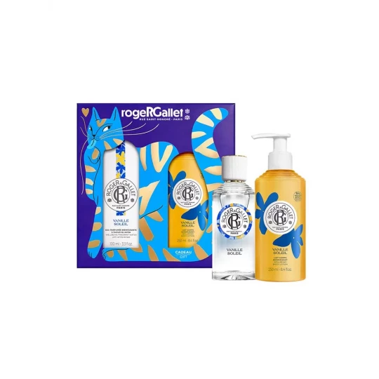 Roger & Gallet Vanille Soleil Coffret Eau Parfumée Bienfaisante 100 ml + Lait Corps Bienfaisant 250 ml Offert