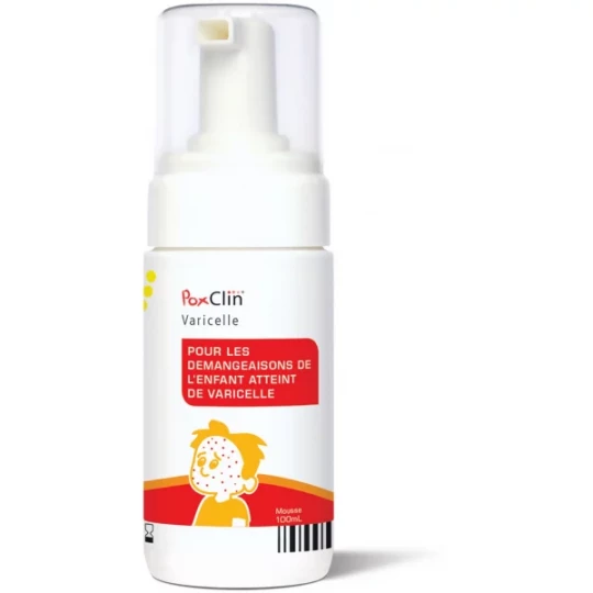 PoxClin Mousse Rafraîchissante Démangeaisons Enfant Varicelle 100 ml