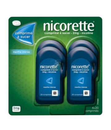 Nicorette 2 mg Menthe Intense Comprimés à Sucer x 80