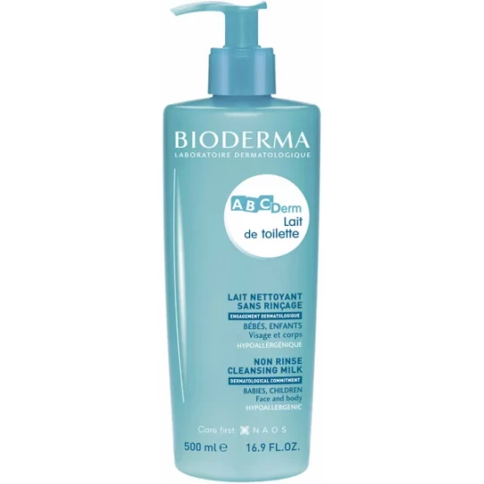 Bioderma ABCDerm Lait Toilette Sans  Rinçage 500 ml