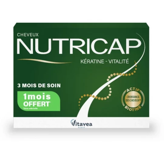 Nutricap kératine et vitalité x 90 - 1 mois offert