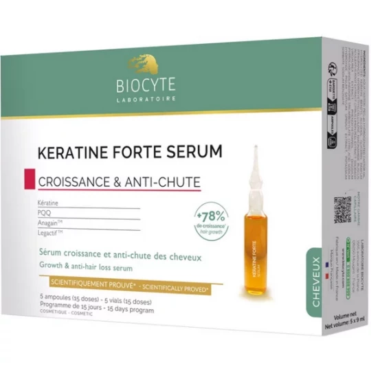 Biocyte Kératine Forte Sérum Ampoules 9 ml x 5