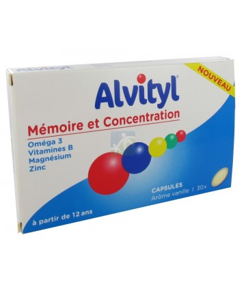 Alvityl Mémoire et Concentration Goût vanille x 30