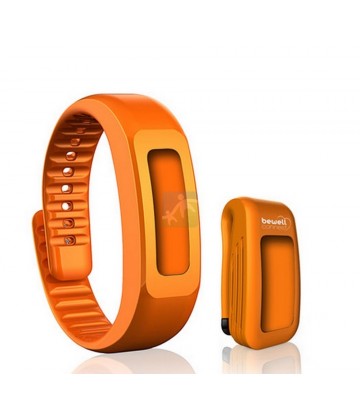 BewellConnect Bracelet Orange pour Capteur d'Activité + Clip Ceinture