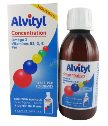 Alvityl Concentration Solution Buvable Goût Pêche 150 ml