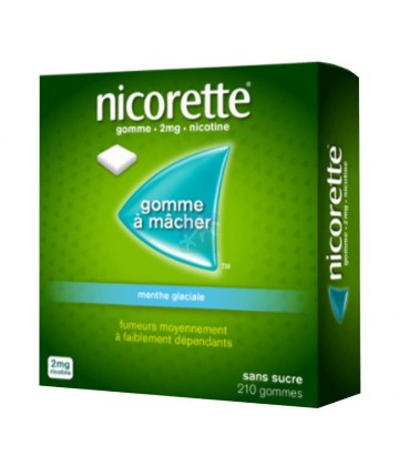 Nicorette 2 mg Menthe Glaciale Sans Sucre x 210