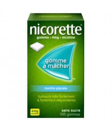 Nicorette 4 mg menthe glaciale sans sucre x 105