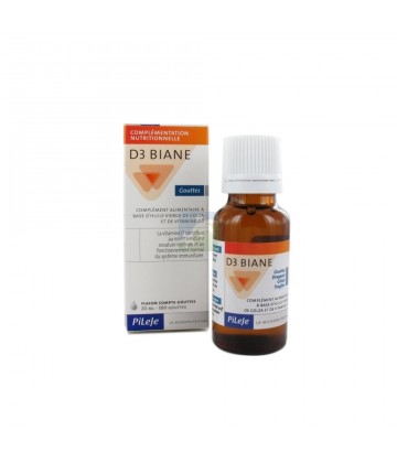 PiLeJe D3 Biane Gouttes Huile Vierge de Colza et Vitamine D3