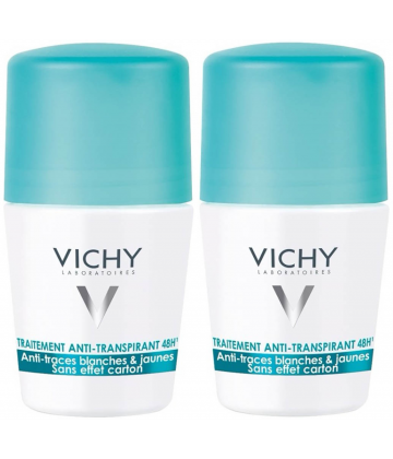 Vichy Déodorant Anti-Transpirant Anti-traces 48h Bille 2 x 50 ml