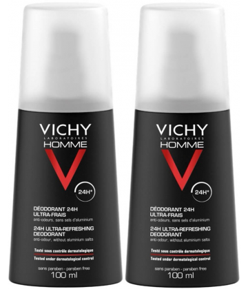 Vichy Homme Déodorant Ultra-frais 2 x 100 ml