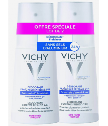 Vichy Déodorant Anti-transpirant Vaporisateur Fruité 2 x 100 ml