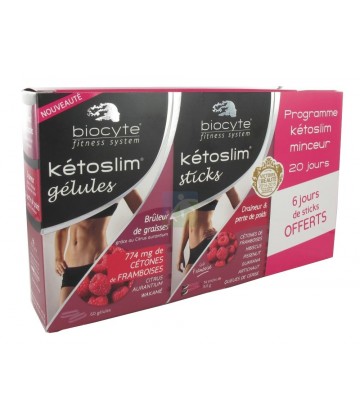 Biocyte Programme Kétoslim Minceur x 60 gélules + 14 sticks x 5,6 g