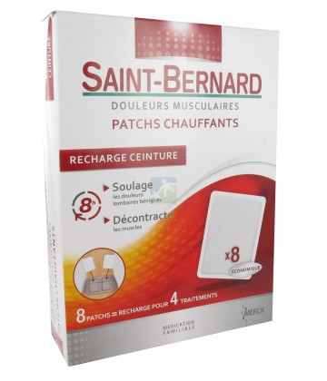 Saint-Bernard Patchs Chauffants Recharge Ceinture Lombaire x 8 (NSFP)