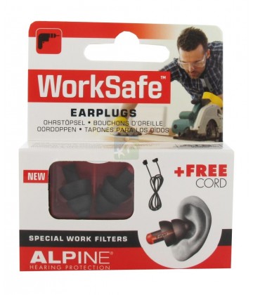 Alpine Worksafe Bouchons d'oreille Spécial Work Filters