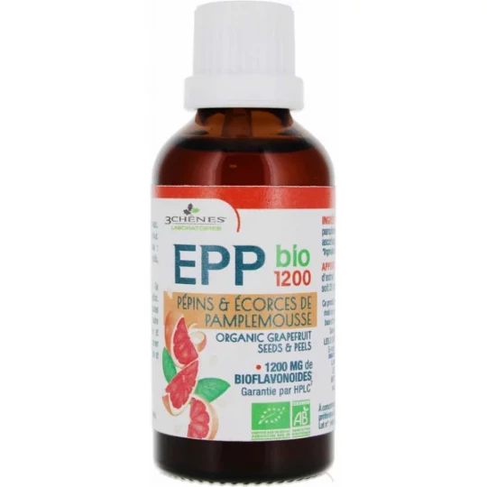 Les 3 Chênes Solution Buvable EPP 1200 Bio Pépins Pamplemousse 50 ml