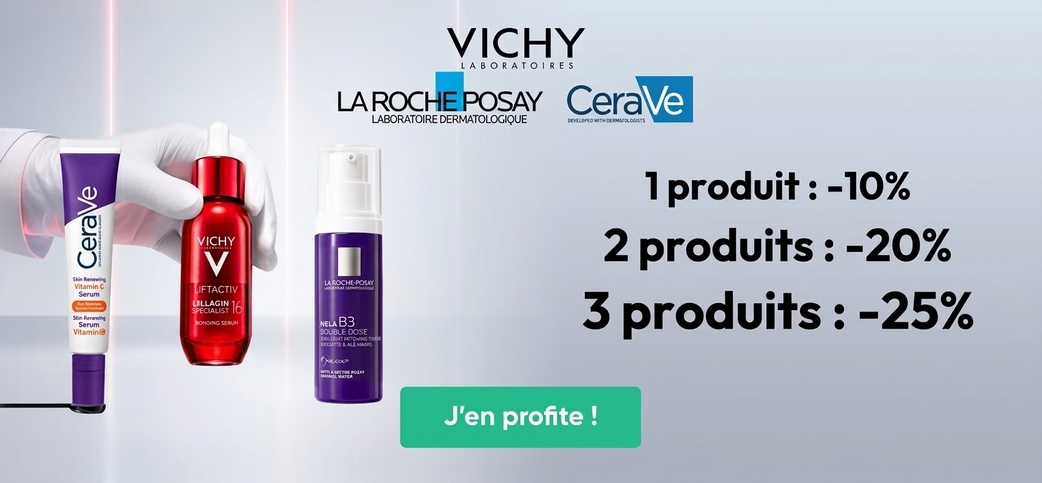 Profitez de réduction sur La Roche-Posay, Vichy et Cerave