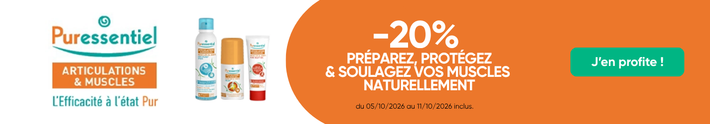 -20% sur puressentiel muscles et articulations