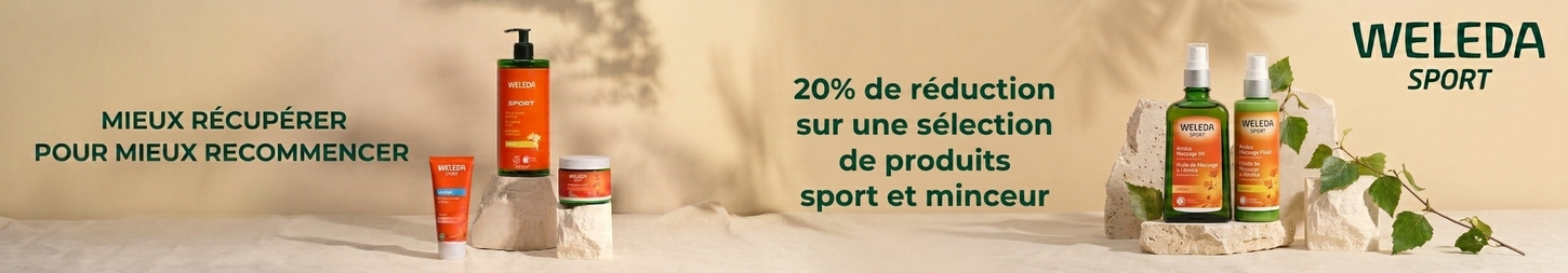 20% de remise sur une sélection de produits Weleda sport et minceur !